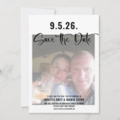 Fotoscript De datum opslaan Uitnodiging (Voorkant)