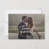 Fotoscript Elegant Wedding Bedankkaart (Voorkant)