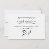 Fotoscript Elegant Wedding Bedankkaart (Achterkant)