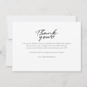 Fotoscript Elegant Wedding Bedankkaart (Achterkant)