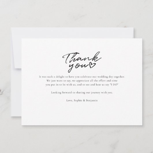 Fotoscript Elegant Wedding Bedankkaart (Achterkant)