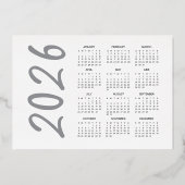 Fotoscript Gelukkig Nieuwjaar 2026 Kalender Real Folie Feestdagenkaart (Achterkant)