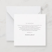 Fotoscript Handbeletterde bruiloft Dank u Notitiekaartje (Achterkant)