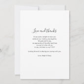 Fotoscript Handgeschreven bruiloft Bedankkaart (Achterkant)