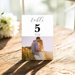 Fotoscript Kalligrafie Moderne bruiloft Kaart<br><div class="desc">Foto</div>