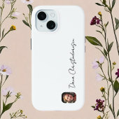 Fotoscript modern minimalistisch wit zwart stijlvo Case-Mate iPhone case