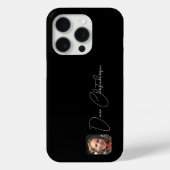 Fotoscript modern minimalistisch zwart wit elegant Case-Mate iPhone case (Achterkant)