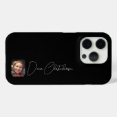 Fotoscript modern minimalistisch zwart wit elegant Case-Mate iPhone case (Achterkant (horizontaal))