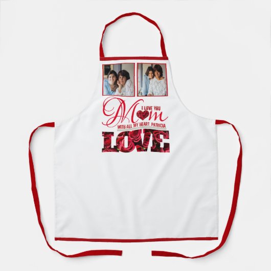 Fotoscript Stijlvolle Elegant Modern Moederdag Schort (Voorkant)