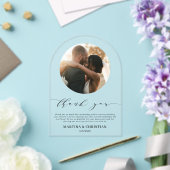 Fotoscript Trouwen Bedankt Arch Acryl Uitnodigingen (Insitu (Huwelijk))