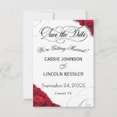Fotoscript Typografie Red Roses Save The Date (Achterkant)