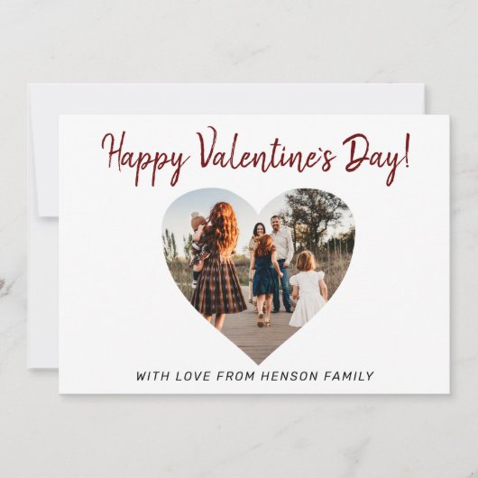 Fotoscript van de valentijn van de dag van de hart feestdagenkaart (Voorkant)