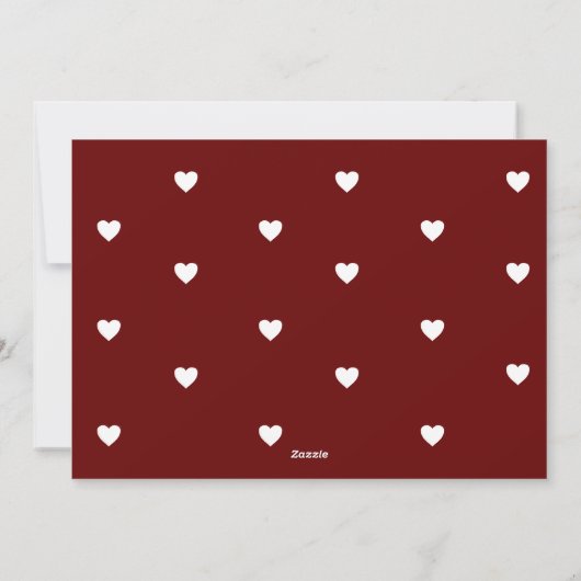 Fotoscript van de valentijn van de dag van de hart feestdagenkaart (Achterkant)