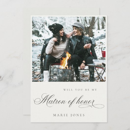 Fotoscript... zal je mijn matron van eer Kaart zij (Voorkant / Achterkant)