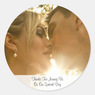 Fotoscriptweddenschap Hartelijk dank Ronde Sticker