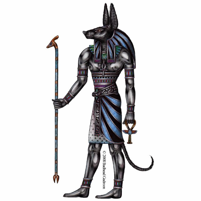 Fotosculptuur Anubis Staand Fotobeeldje (Voorkant)