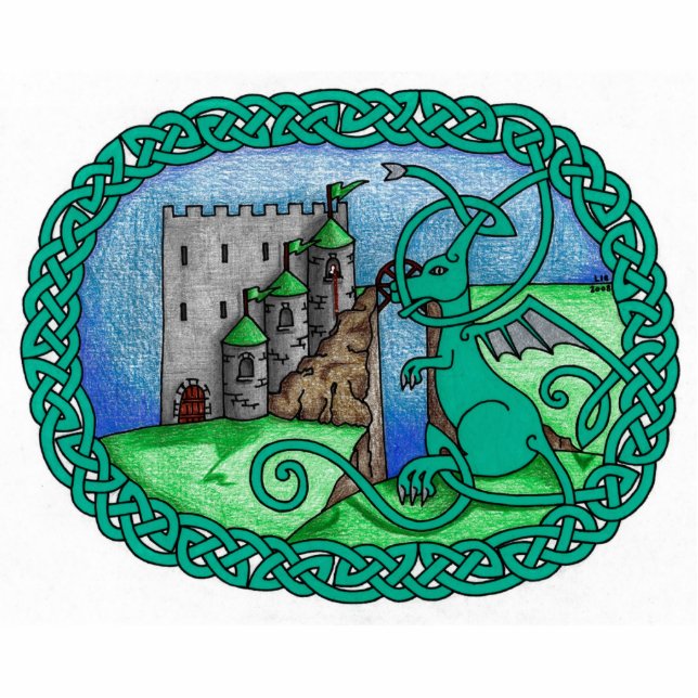 Fotosculptuur Faer Field Castle Fotobeeldje Magneet (Voorkant)