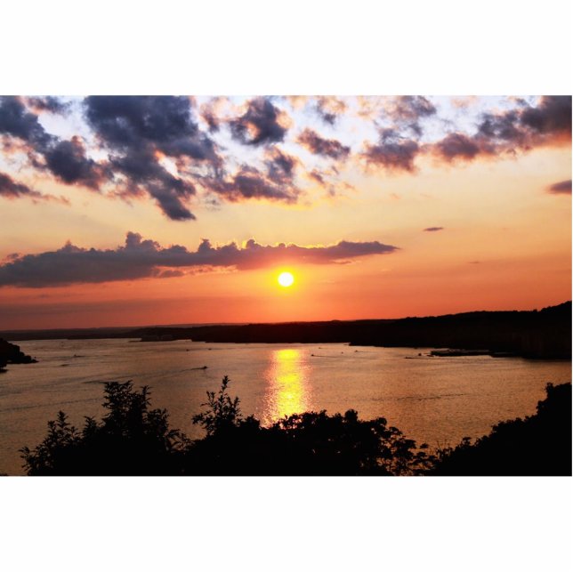 Fotosculptuur in het meer van de Ozarks Staand Fotobeeldje (Voorkant)