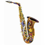 Fotosculptuur Saxophone Gift Sculpture Staand Fotobeeldje<br><div class="desc">Kleurrijke acrylgedrukte sculpturen op basis van Juleez, ontworpen door kunstenaar Julie Borden. Verbluffend, volledig kleurenkunstwerk is gedrukt op acryl, creërend deze dynamische het kijken verzamelobjecten. Beschikbaar in verschillende formaten met basissen voor weergave. Deze unieke beeldhouwwerken maken van elke ruimte een prachtige galerij of maken een geweldig cadeau voor je favoriete...</div>