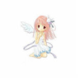 Fotosculptuur van Manga Angel Staand Fotobeeldje<br><div class="desc">fotosculptuur met weinig engel</div>