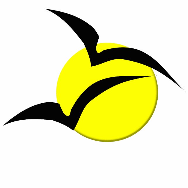 Fotosculptuur van Moon en Bats Staand Fotobeeldje (Voorkant)