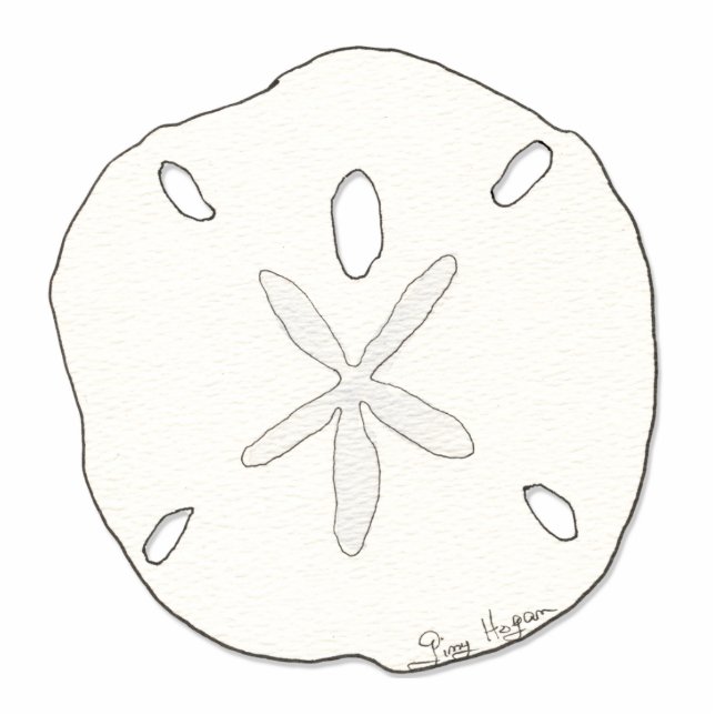 Fotosculptuur voor Sand Dollar Staand Fotobeeldje (Voorkant)