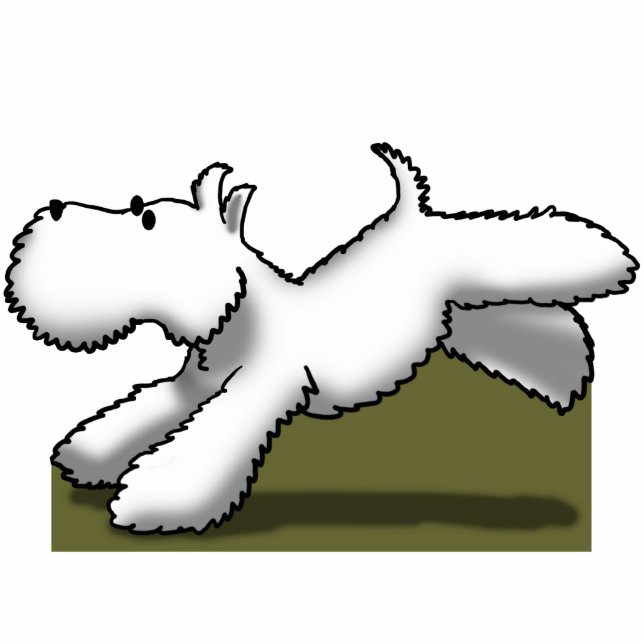 Fotosculptuur Westie Staand Fotobeeldje (Voorkant)