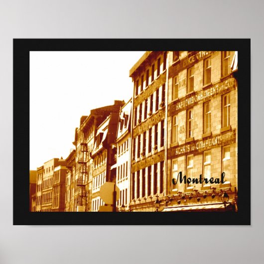 Fotosepia-tonen van Montreal-poster Poster (Voorkant)