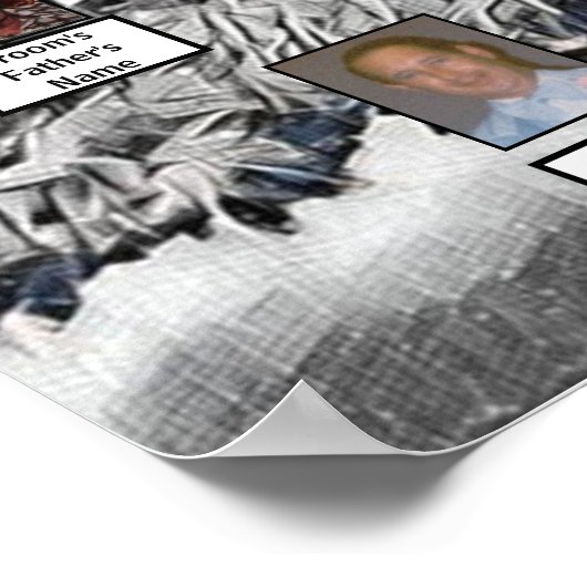 Fotoserie Bomen op zwart-wit digitale kunst Poster (Hoek)