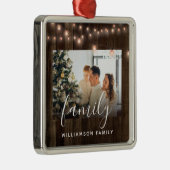 Fotoserie Hout- en lichte-feestkeramiek Metalen Ornament (Rechts)