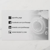 Fotoservices met flitsende stijl, helder flyer (Achterkant)