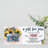 Fotosessie cadeaukaart Fotografie Gift Certified (Staand voorkant)