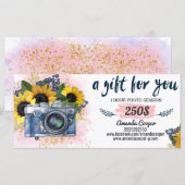 Fotosessie cadeaukaart Fotografie Gift Certified (Voorkant / Achterkant)