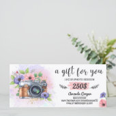 Fotosessie cadeaukaart Fotografie Gift Certified (Staand voorkant)