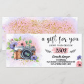 Fotosessie cadeaukaart Fotografie Gift Certified (Voorkant / Achterkant)