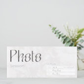 Fotosessie, minimaistische foto-shot-cadeaukaart, (Staand voorkant)