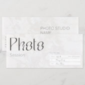 Fotosessie, minimaistische foto-shot-cadeaukaart, (Voorkant / Achterkant)