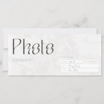Fotosessie, minimaistische foto-shot-cadeaukaart,