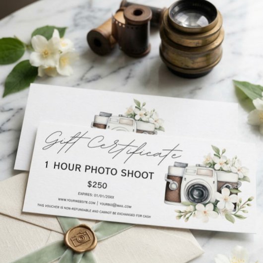 Fotoshoot sessie voucher cadeaubon