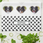 Fotosjablonen voor hartvorm en poten en naam theedoek (Gevouwen)