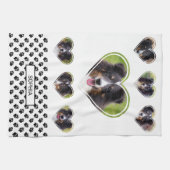 Fotosjablonen voor hartvorm en poten en naam theedoek (Horizontaal)