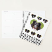 Fotosjablonen voor hartvorm en poten en tekst planner (Display)