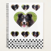 Fotosjablonen voor hartvorm en poten en tekst planner (Voorkant)