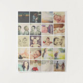 Fotosjabloon 20 Collage gepersonaliseerd Wandkleed (Voorkant)