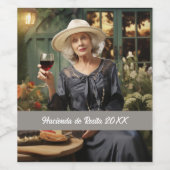 Fotosjabloon aangepast wijn etiket (Enkel label)