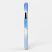 Fotosjabloon Blauw Marmer Roze Hue Monogram Case-Mate iPhone Case (Achterkant/rechts)