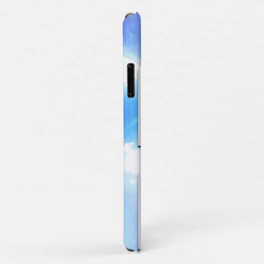 Fotosjabloon Blauw Marmer Roze Hue Monogram Case-Mate iPhone Case (Achterkant/rechts)