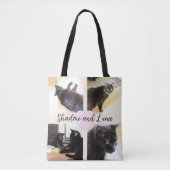 Fotosjabloon Dierenvrienden met aangepaste naam Tote Bag (Voorkant)