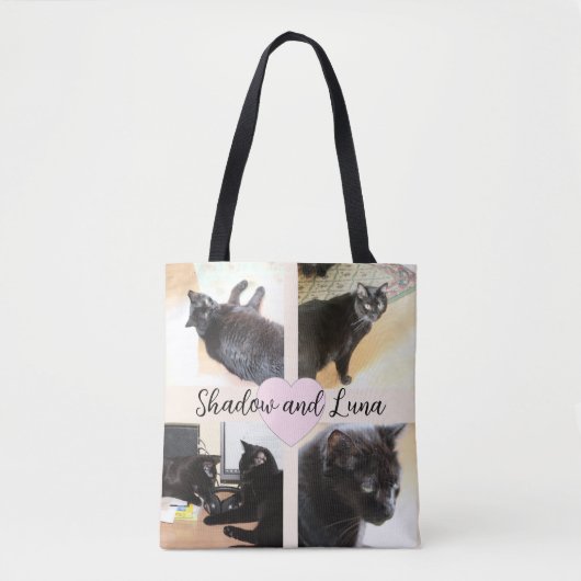 Fotosjabloon Dierenvrienden met aangepaste naam Tote Bag (Voorkant)