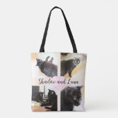 Fotosjabloon Dierenvrienden met aangepaste naam Tote Bag (Achterkant)
